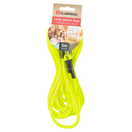 Produktbild von Flamingo Caspar Fluo Hundeschleppleine aus Biothane Gelb 5m - 5 m