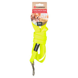 Produktbild von Flamingo Caspar Fluo Trainings- und Schleppleine für Hunde aus Biothane Gelb 5m - 5 m