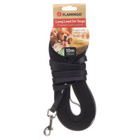 Produktbild von Flamingo Caspar Hundeschleppleine aus Biothane Schwarz 10m x 13mm - 10 m