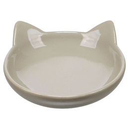 Flamingo Cena Futter- und Trinknapf aus Keramik für Katzen, rund, Beige, 140 ml – Bild 1 von 1