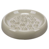 Produktbild von Flamingo Cena Slow Feeder Futternapf aus Keramik rund taupe 250 ml
