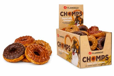 Flamingo Chomps Donut Hundesnack mit Huhn glutenfrei und ohne Zucker 1,2 kg – Bild 1 von 5