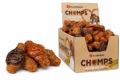 Flamingo Chomps Hotdog Hundesnack mit Huhn glutenfrei und ohne Zucker 1,26 kg – Bild 1 von 4