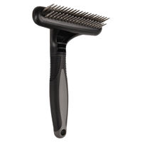 Produktbild von Flamingo Comfort Doppel-Unterfellharke für Langhaarige in Grau/Schwarz - 1 Stk.
