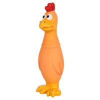 Produktbild von Flamingo Curra Huhn Quietschspielzeug aus Latex für Hunde in Orange