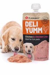 Flamingo Deli Yumm Pasta Paste Huhn mit Leber für Hunde 90g ohne Zucker und Konservierungsstoffe - 90 g – Bild 1 von 5