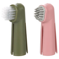 Produktbild von Flamingo Dentes Fingerzahnbürste für Hunde und Katzen aus Kunststoff in bunt