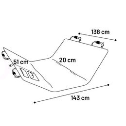 Flamingo Dex Autoschondecke für Hunde aus Polyester wasserabweisend Schwarz 143x138cm – Bild 1 von 9