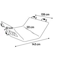 Produktbild von Flamingo Dex Autoschondecke für Hunde aus Polyester wasserabweisend Schwarz 143x138cm