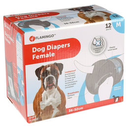Flamingo Dipy Hundewindeln für Welpen Größe M 12 Stück wasserdicht aus Nylon – Bild 1 von 5