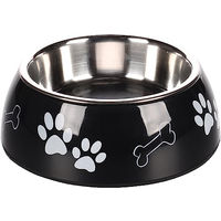 Produktbild von Flamingo Divar Futternapf für Hunde aus Edelstahl Schwarz Größe M 470ml - 470 ml