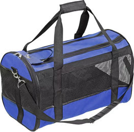 Produktbild von Flamingo Divina Hundetragetasche Transportbox aus Polyester für kleine Hunde in Blau