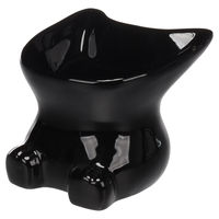 Produktbild von Flamingo Doby Futter- und Trinknapf aus Keramik Schwarz 120ml - 120 ml