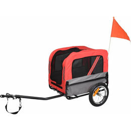 Flamingo Doggy Liner Romero Fahrradanhänger für Hunde in Rot/Grau – Bild 1 von 11