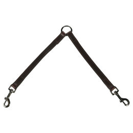 Produktbild von Flamingo Doppelleine aus Leder in Braun - 30 cm