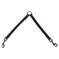 Produktbild von Flamingo Doppelleine aus Leder in Braun - 30 cm