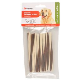 Produktbild von Flamingo Duetto Twist Sticks Kausnack Lamm & Reis ohne Zucker 100 g - 100 g