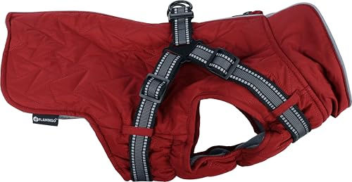 Flamingo Duker Hundemantel Winter Rot mit Fleecefutter und wasserabweisender Funktion 30cm - 30 cm – Bild 1 von 4