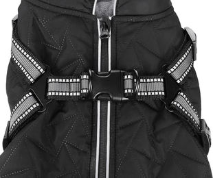 Flamingo Duker Hundemantel Winter Schwarz wasserdicht mit Fleecefutter 30cm – Bild 1 von 5