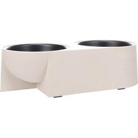 Produktbild von Flamingo Duo Dinner Kana Futter- und Trinknapf Set aus Bambus in Beige und Schwarz
