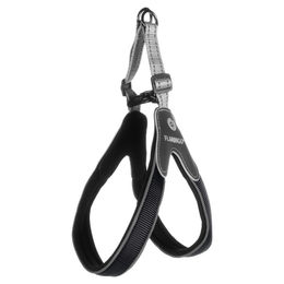Flamingo Easy Hilka Hundegeschirr aus Nylon Schwarz Größe L – Bild 1 von 6