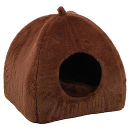 Flamingo Ebby Katzenhöhle Iglu aus Plüsch in Braun 38 x 38 x 40 cm – Bild 1 von 1