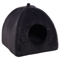 Produktbild von Flamingo Ebby Katzenhöhle Iglu aus Plüsch in Dunkelgrau 38 x 38 x 40 cm