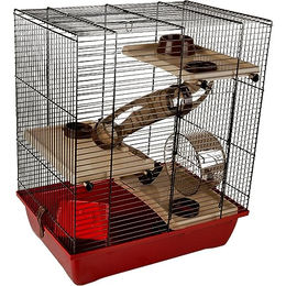 Flamingo Enzo Hamsterkäfig für Kleintiere Transparent Weiß 41.5x28.5x48.5 cm – Bild 1 von 3