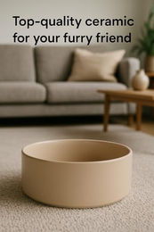 Flamingo Eram Futternapf aus Keramik für kleine Hunde und Welpen in Grün Beige Größe S - 200 ml – Bild 1 von 4