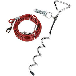 Produktbild von Flamingo Erdspieß für Hunde aus Metall in Rot 43 x 7,5 m - 7,5 m