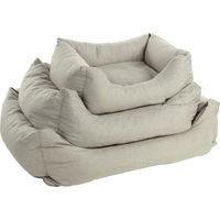 Produktbild von Flamingo Ergonomisches Hundebett Genève Rechteckig Beige 80 cm Waschbar und mit Antirutschfunktion