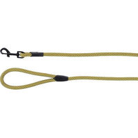 Produktbild von Flamingo Eros Führleine für Hunde aus Nylon in Gelb mit schwarzen Beschlägen 300 cm x 10 mm - 3 m