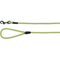 Produktbild von Flamingo Eros Hundeleine aus Nylon in Grün mit matt schwarzen Beschlägen 130 cm - 1,3 m