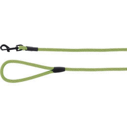 Produktbild von Flamingo Eros Hundeleine aus Nylon in Grün mit matt schwarzen Beschlägen 300 cm x 10 mm wasserabweisend - 3 m