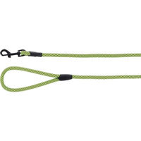 Produktbild von Flamingo Eros Hundeleine aus Nylon in Grün mit matt schwarzen Beschlägen 300 cm x 10 mm wasserabweisend - 3 m