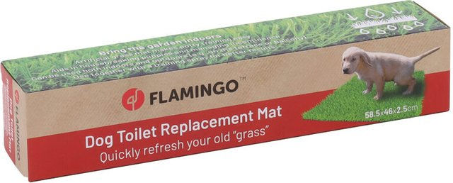 Flamingo Ersatz-Kunstrasenmatte für die Hundetoilette Pelou grün 57,5x46x2,5 cm – Bild 1 von 4