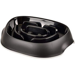 Flamingo Exqi Slowfeeder Futternapf aus Kunststoff Schwarz 950 ml - 0,95 l – Bild 1 von 2