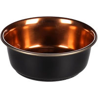 Produktbild von Flamingo Ezra Futter- und Trinknapf aus Edelstahl rund Schwarz/Kupfer Mittel - 900 ml