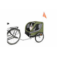 Produktbild von Flamingo Fahrradanhänger Tybalt für Hunde grün/schwarz wasserdicht und faltbar für mittlere Rassen bis 30 kg