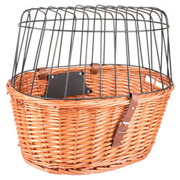 Flamingo Fahrradkorb Canna Klick Lenker Braun Weide Mini XS – Bild 1 von 10