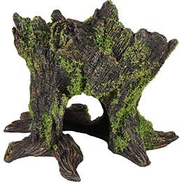 Flamingo Figur und Höhle Ad Moza Stückumpf aus Kunstharz Braun 13x10x12 cm für Fische – Bild 1 von 6