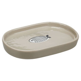 Flamingo Fisha Futter- und Trinknapf aus Keramik oval taupe 130 ml – Bild 1 von 1