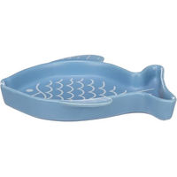 Produktbild von Flamingo Fishie Futter- und Trinknapf aus Keramik in Blau - 200 ml
