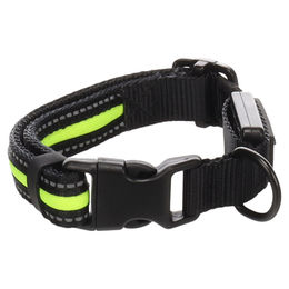 Produktbild von Flamingo Flitzy Halsband aus Nylon schwarz/gelb wasserabweisend verstellbar 30-40 cm - 1 Stk.