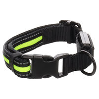 Produktbild von Flamingo Flitzy Halsband aus Nylon schwarz/gelb wasserabweisend verstellbar 30-40 cm - 1 Stk.