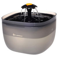 Produktbild von Flamingo Flowie Trinkbrunnen für Katzen quadratisch schwarz aus Kunststoff