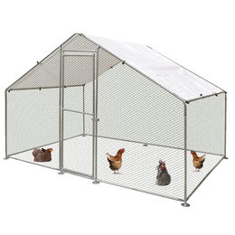 Produktbild von FLAMINGO Freilaufgehege aus Metall für Hühner Silber 2 x 3 x 2 Meter