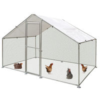 Produktbild von FLAMINGO Freilaufgehege aus Metall für Hühner Silber 2 x 3 x 2 Meter