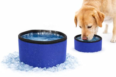 Flamingo Fresk Kühlnapf für Hunde Blau 16x16x10 cm mit Gel-Füllung – Bild 1 von 6