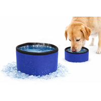 Produktbild von Flamingo Fresk Kühlnapf für Hunde Blau 16x16x10 cm mit Gel-Füllung